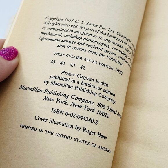 C.S. Lewis Vintage 1st Ed Collier Publishing Chronicles of Narnia Bool Lot 2-7 - Picture 4 of 11